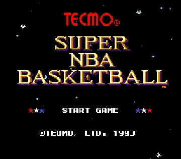 Tecmo Super NBA Basketball (Japan) screen shot title